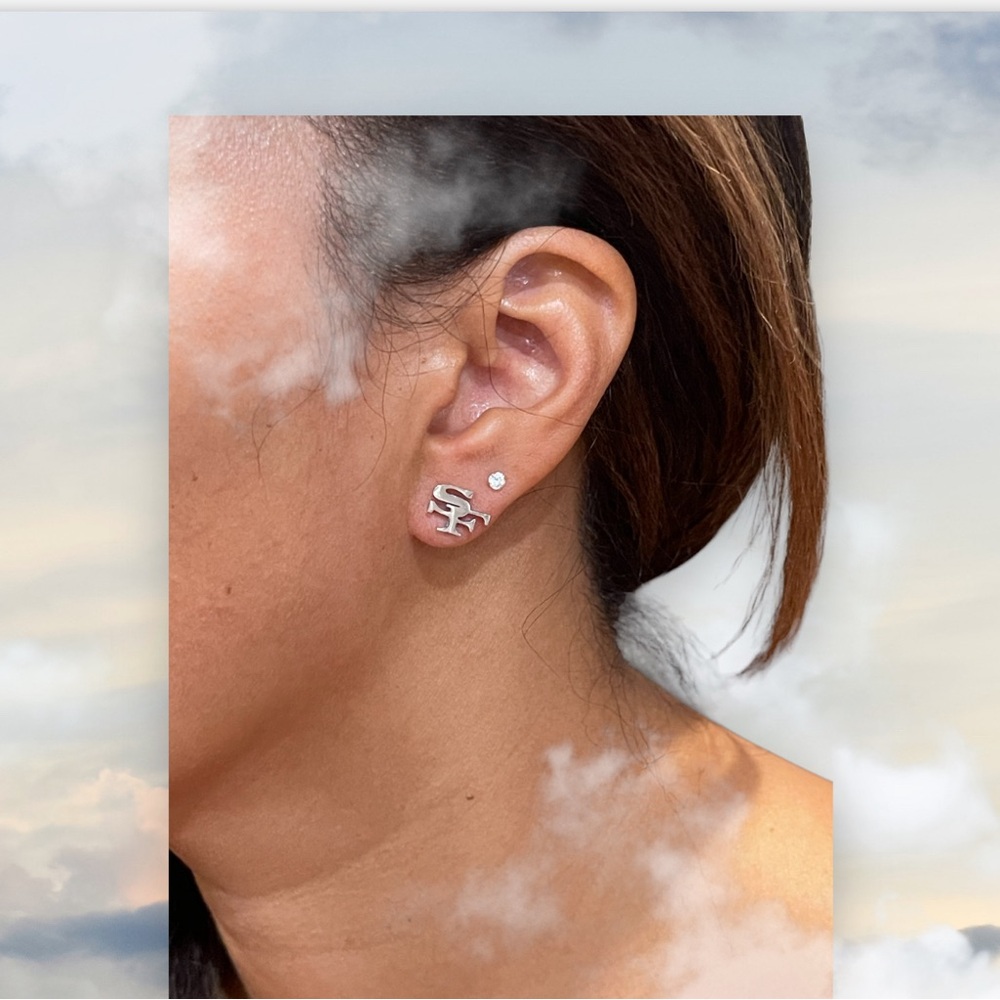 San Francisco 49ers stud earrings (silver)